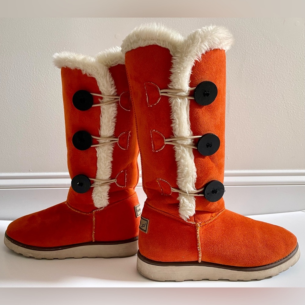 Vegan Suede Sherpa Winter Boots EFE